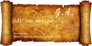 Gálos Attila névjegykártya